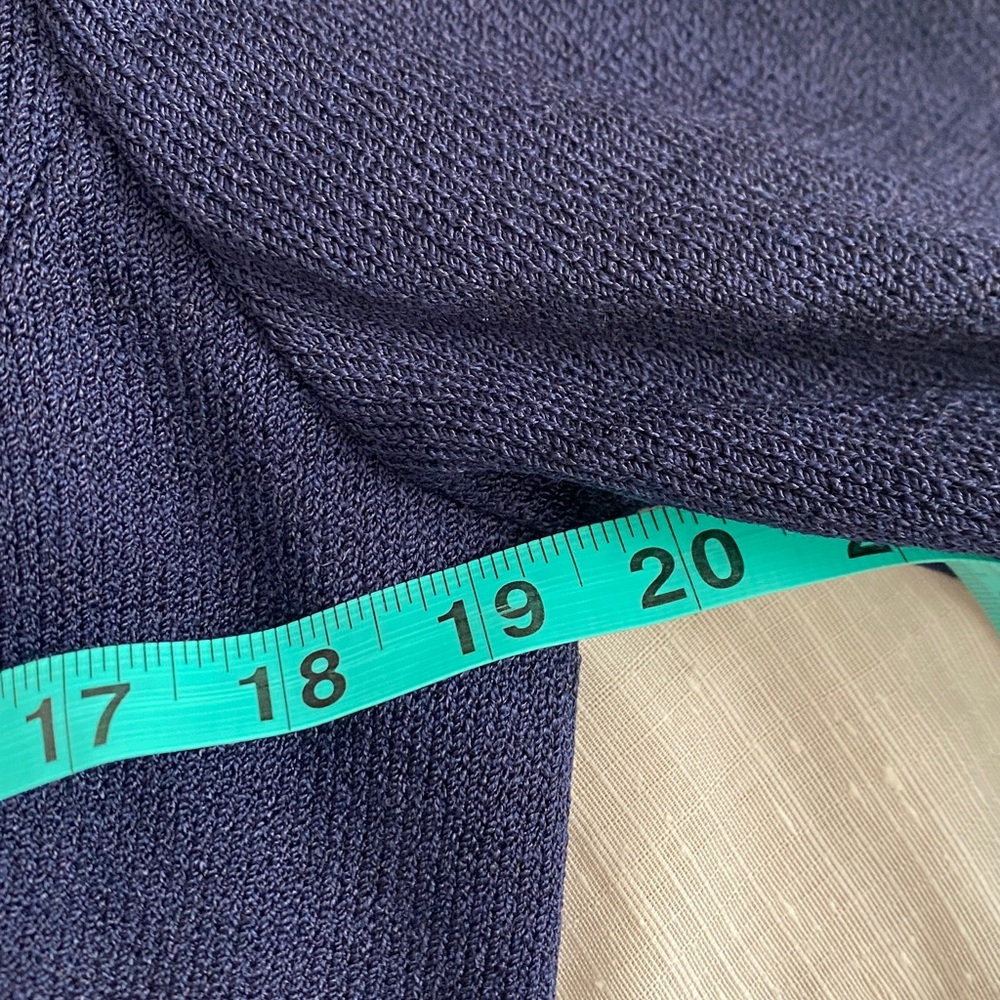 St. John Deep Blue Cardigan with Gold Buttons - Picture 7 of 8